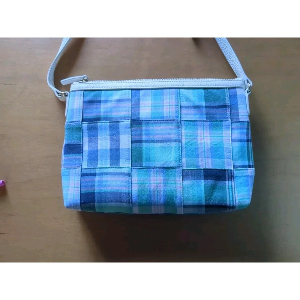 TALBOTS Leather Trim Crossbody Bag- Patchwork- Discontinued‎